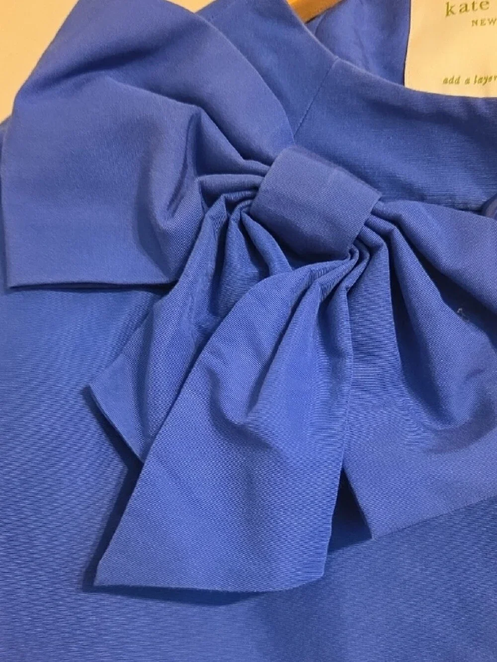 kate spade Vibrant Blue Bow-Accent Trench Coat